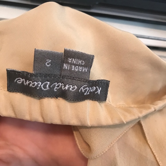 Gold Skirt with Sheer Overlay - Picture 2 of 3